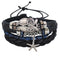 Hot Sale Casual Unisex Style Multilayer PU Braided Alloy Owl Design Bracelet