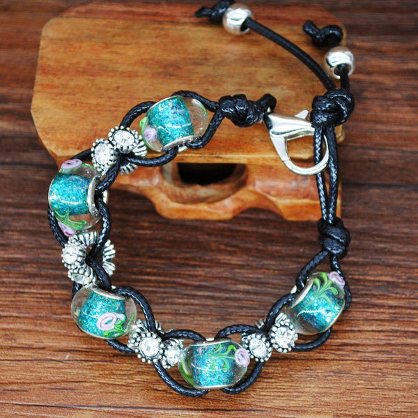 Women Creative Handmade Ethnic Style DIY Glass Beads Bracelet