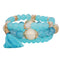 Contrast Candy Color Beads Pattern Women Boho Style Multilayer Strand Bracelets
