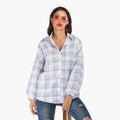 Loose Pattern Irregular Stripes Print Dolman Sleeve Shirt Blouse