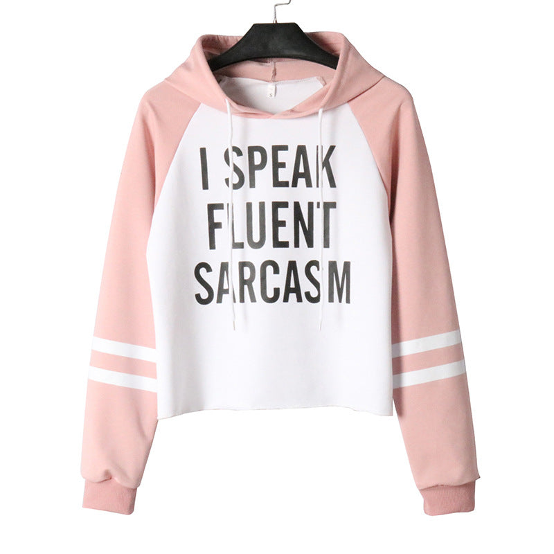 Fall Season New Arrival Color Block Letters Printed Casual Hoodies