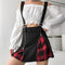 Women Gothic Style Metal Chain Zipper Pattern Punk Skirt