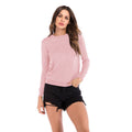 Hot Sale Casual Round Neck Long Sleeve Shiny Solid Color Knitwear