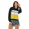 Casual Women Letters Print Unique Blocking Color Long Sleeve Sweatshirts