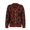 Women Long-sleeve V Neck Casual Leopard Print Buttoned Sweater Outwear