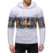 Casual Men Letter Print White Long Sleeves Hoodies