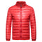 Winter Men Solid Color Standing Collar Thick Winter Jacket