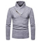 Fashion Men Solid Color Turtleneck Zipper Design Knit Sweater