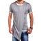 Men Short Sleeves Patchwork Irregular Design Tees