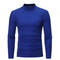 Autumn Fall Men Solid Color Long Sleeves Turtleneck Tees