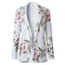 Casual Women Unique Flower Print Spring Fall Slimming Blazer