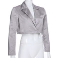 Elegant Women Hot sale Plain Color Cropped Blazer