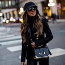 Fashion Double-breasted Design Women Vintage V  Neck Blazer