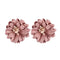 Women Natural Style Unique Artificial Flower Pattern Fabric Earrings