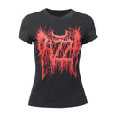 Gothic Style Round Collar Short-sleeve Punk Pattern T-shirt