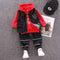 3 Pcs Baby Boy Bear Print Hoodie And Vest And Pant