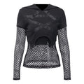 Gothic Style Mesh Hollow Stitching Long-sleeve Sexy See-through Hoodies