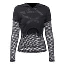 Gothic Style Mesh Hollow Stitching Long-sleeve Sexy See-through Hoodies