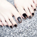 Dark Black Series Women Summer Fake Toe Nails