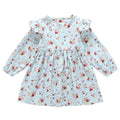 Baby Girl Floral Long Sleeves Round Neck Dress
