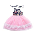 Baby Girl Flower Print Patchwork Tutu Dress