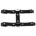 Hot Sale Punk Style Women Double Layer Studded PU Suspender