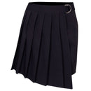 Gothic Style Solid Color Irregular Hemline Women Pleated Skirt