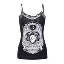 Gothic Style Pattern Lace Stitching Design Women Camisole