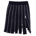 Gothic Style Zipper Stitching Design Women High-waisted Skirt