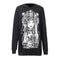 Women Casual Gothic Style Print Long-sleeve Loose Hooded Dress