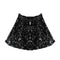 Gothic Style Women Star Moon Print High-waisted Skirt