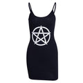 Gothic Style Women Star Print Bodycon Slip Dress