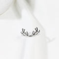 Creative Fresh Style Women Sterling Silver Antler Design Silver Ring