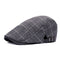 Classic Plaid Pattern Men Casual Adjustable Beret Cap