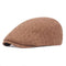 Men Casual Solid Color Braided Pattern Knitting Peaked Cap