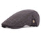Casual Block Color Plaid Pattern Men Classic Peaked Cap