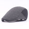 Casual Men Pattern Unisex PU Brim Patchwork Winter Peaked Cap