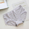 Women High Quality Plain Color High-waisted Seamless Lace Classic Briefs