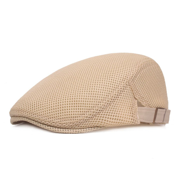 Casual Men Breathable Mesh Fabric Fall Winter Peaked Cap