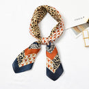 Irregular Multicolor Leopard Plaid Print Women Square Scarf