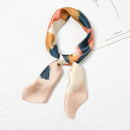 Hot Sale Women Elegant Multicolor Print Satin Scarf