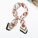 Elegant Women Bright Color Unique Print Satin Scarf