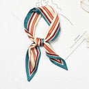 Hot Sale Unique Multicolor Stripes Print Women Skinny Scarf
