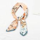 Women Fresh Style Elegant Flower Print Square Scarf
