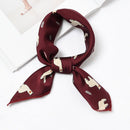 Hot Sale Contrast Alpaca Printed Design Women Classic Square Scarf