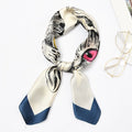 Fashion Multicolor Lucky Owl Printed Design Elegant Square Scarf