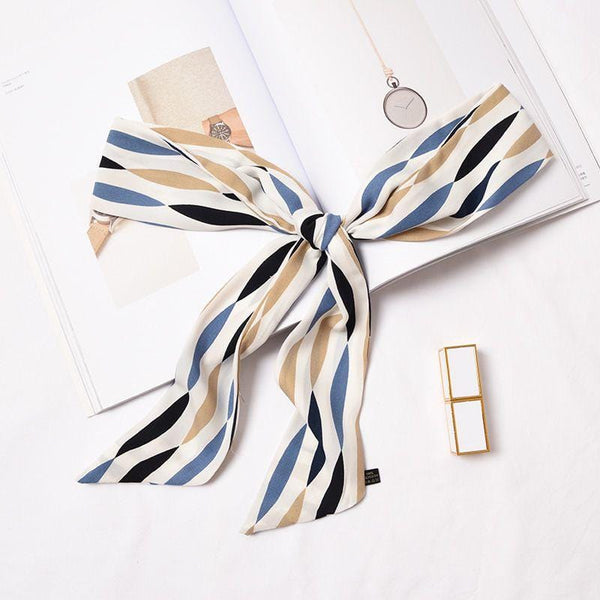 Women Classic Pattern Irregular Geometric Print Elegant Satin Scarf