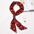 Classic Hot Sale Feather Printed Elegant Women Satin Scarf