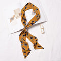 Geometric Pattern Half Round Stripes Print Satin Square Scarf