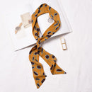 Geometric Pattern Half Round Stripes Print Satin Square Scarf